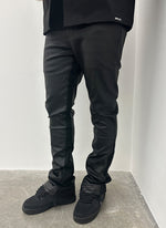 Vintage Flare Wax Jeans - Black